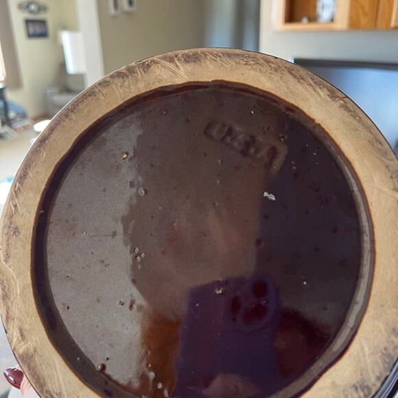 Vintage USA brown pottery bowl - Picture 11 of 12